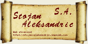 Stojan Aleksandrić vizit kartica